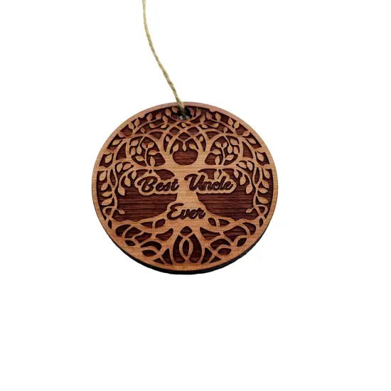 Best Uncle Ever Celtic Tree of Life - Cedar Ornament {1}