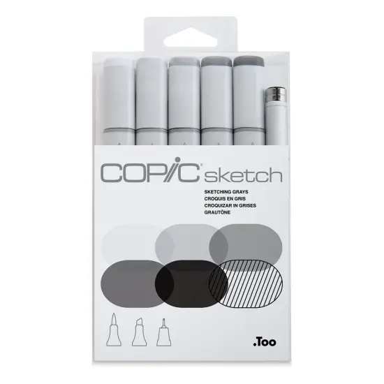 Copic Sketch Marker Set - Sketching Grays, Set of 6 {2}