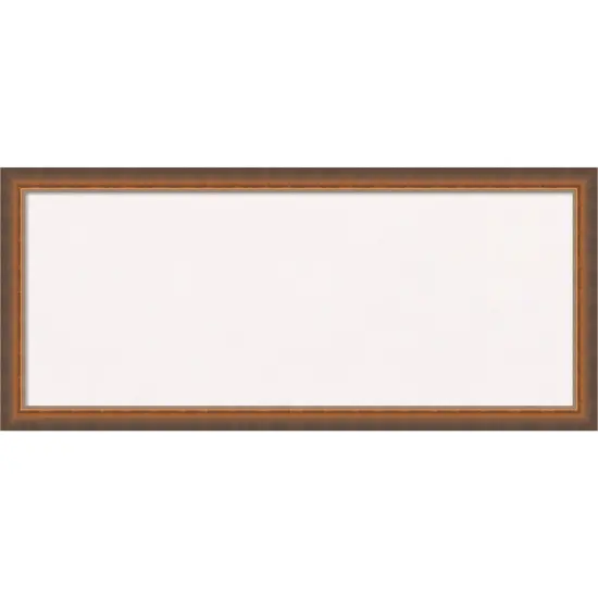 Two Tone Wood Framed Corkboard, White Cork Bronze Copper {1}