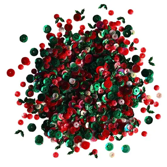 Buttons Galore Loose Sequin Assortments for Craft - 5,000 Pieces 45 Grams Holly {2}