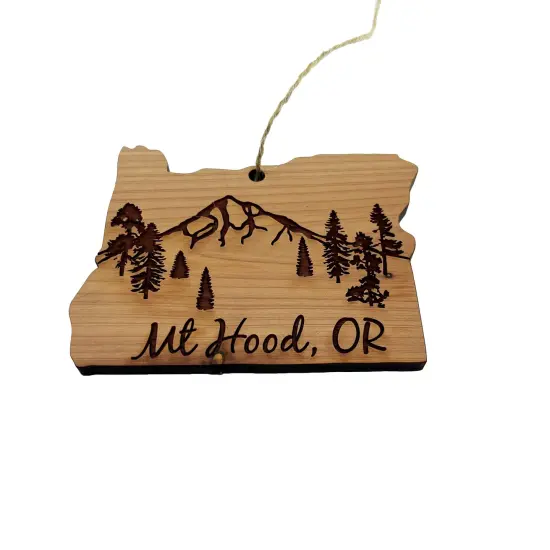 Mt Hood Oregon - Cedar Ornament {4}
