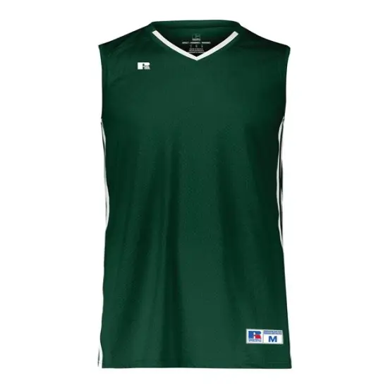 Russell Athletic&reg; Legacy V-Neck Basketball Jersey Dark green/ white {1}