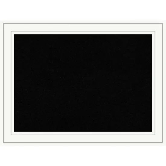 Craftsman White Wood Framed Corkboard, Black Cork {1}