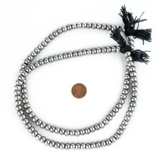 The Bead Chest Silver Padre Beads 9mm, Full Strand of Quality Metal Spacers for DIY Jewelry Design {2}