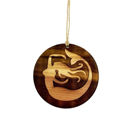 Mermaid - Cedar Ornament {1}