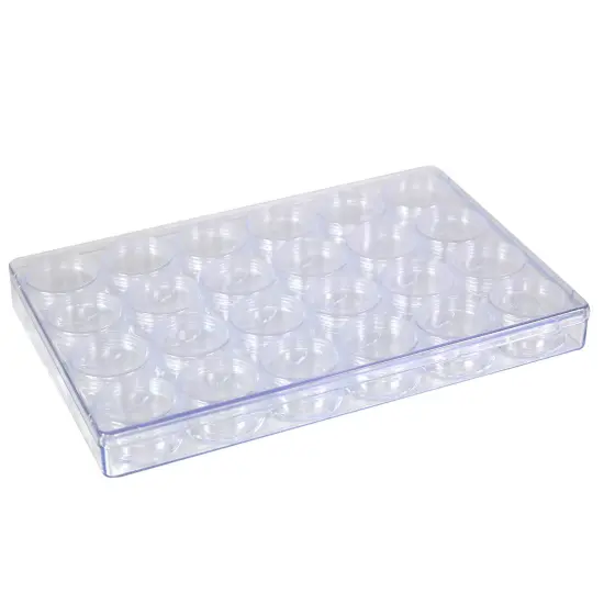 Large Plastic Bead Storage Organizer Box, 24 Jars {1}