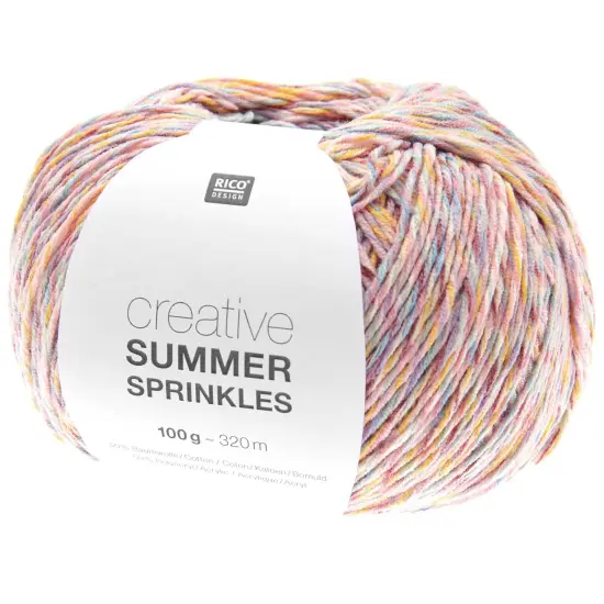 Rico Creative Summer Sprinkles - Cotton Blend Yarn - Fine - #001 Pastels {1}