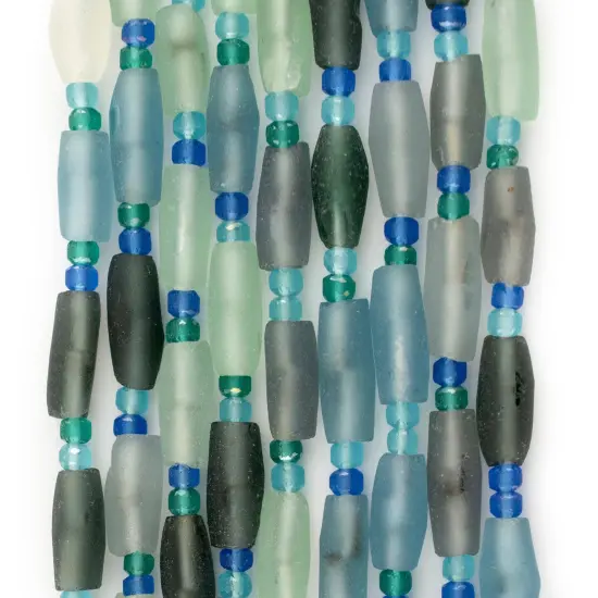 Oval Roman Glass Beads, Genuine Glass Found in Afghanistan, Matte Glass Beads for Jewelry Making, The Bead Chest {4}