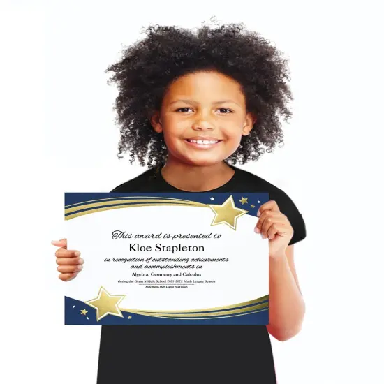Great Papers! Certificates with Gold Foil, Shooting Stars Certificate, 8.5" x 11", Printer Compatible, 15 Count {4}