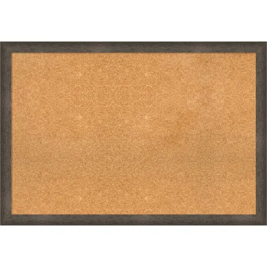 Dappled Narrow Wood Framed Corkboard, Natural Cork Dappled Light Bronze {1}