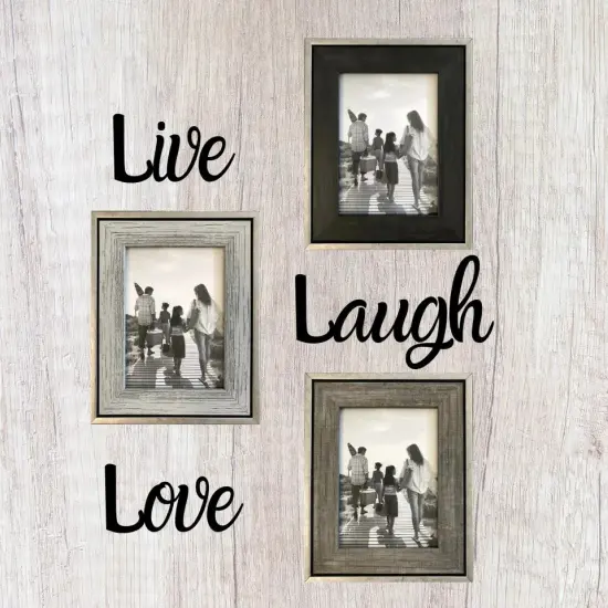 Rustic Picture Frames (3-Pack) - Distressed Industrial Frames 4x6 5x7 6x8 8x10 {4}