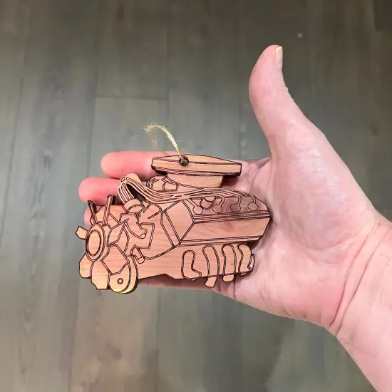 Engine - Cedar Ornament {4}