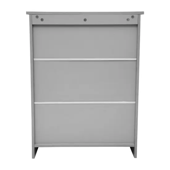 Merrick Lane Vigo Bathroom Storage Cabinet with Adjustable Cabinet Shelf, Upper Open Shelf, and Magnetic Closure Doors Gray {4}