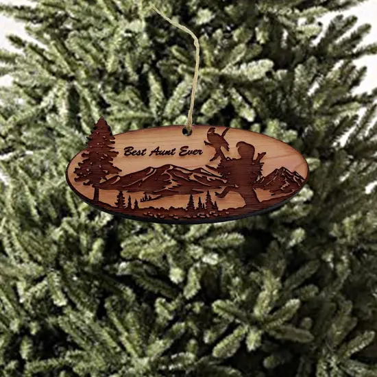 Best Aunt Ever Eagle Nest - Cedar Ornament {3}