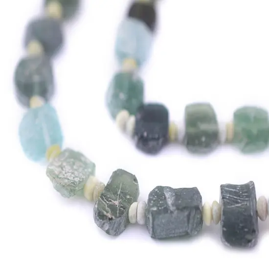 Circular - 8-11mm Roman Glass Beads, Genuine Glass Found in Afghanistan, Matte Glass Beads for Jewelry Making, The Bead Chest {1}