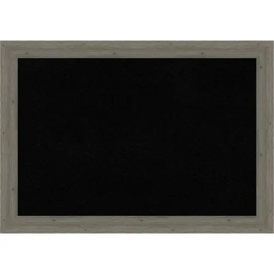 Fencepost Narrow Wood Framed Corkboard, Black Cork {1}