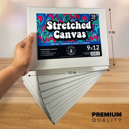 10 Pack Stretched Canvases for Painting Blank Paint Canvases for Painting Supplies Painting Canvas Acrylic Paint, Oil Art Small Canvases for Painting Rectangle Art Canvases for Painting Bulk {3}