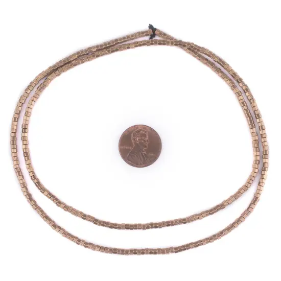 TheBeadChest Antique Brass Prism Heishi Beads (3mm) {2}