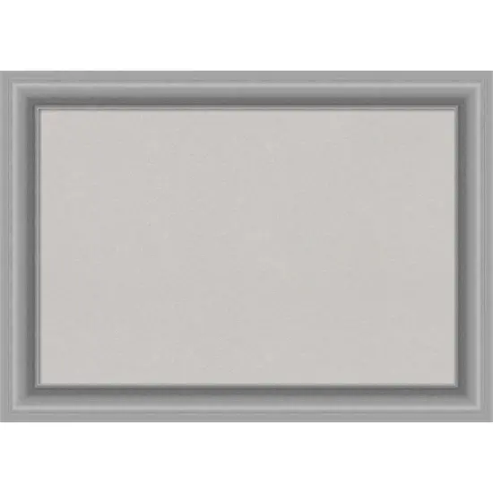 Peak Polished Nickel Framed Corkboard, Grey Cork {1}