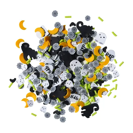 Buttons Galore and More Sprinkletz - Tiny Polymer Clay Embellishments - Spooky Halloween Bundle 72 grams {6}
