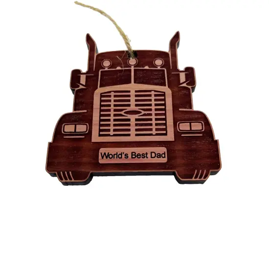 Diesel Worlds Best Dad - Cedar Ornament {1}