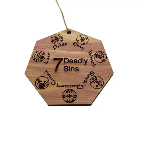 Seven Deadly Sins - Cedar Ornament {3}
