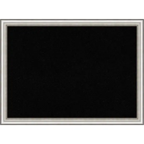 Salon Silver Narrow Framed Corkboard, Black Cork {1}
