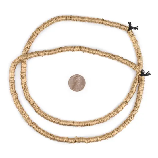 The Bead Chest Gold Interlocking Crisp Beads (6mm) {2}