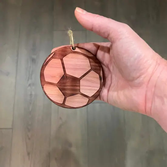 Soccer Ball - Cedar Ornament {4}