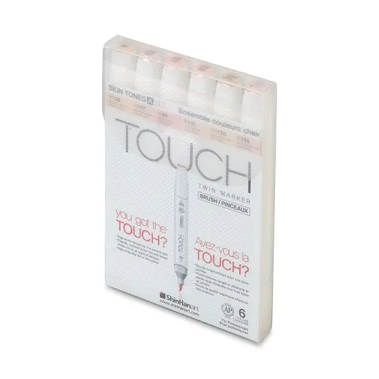 ShinHan Touch Twin Brush Markers - Skin Tones, Set of 6 {1}