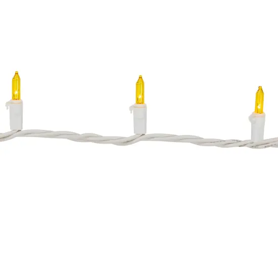 Northlight Mini Christmas Lights - Yellow - 20.25' White Wire - 100ct {6}