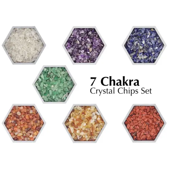 7 Chakra Crystal Chips Set - One ounce of each Crystal {1}