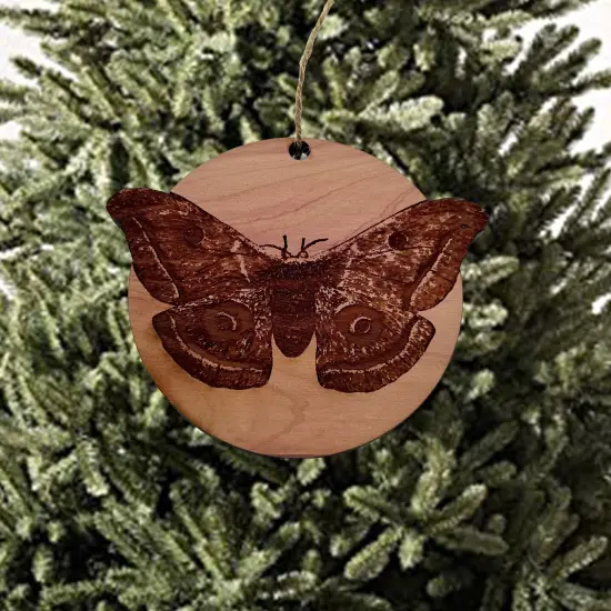 American Silkworm Moth - Cedar Ornament {2}