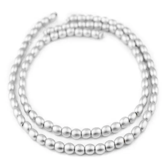 The Bead Chest Silver Oval Natural Wood Beads (9x6mm): Organic Eco-Friendly Wooden Bead Strand for DIY Jewelry, Crafts, Necklace and Bracelet Making {3}