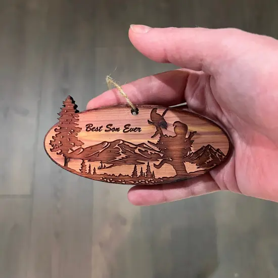 Best Son Ever Eagle Nest - Cedar Ornament {4}