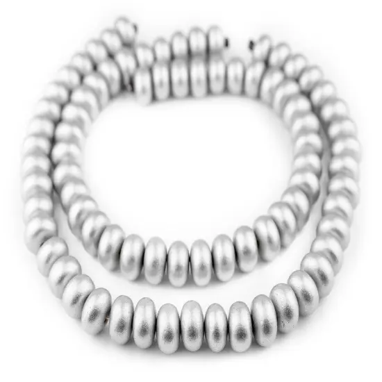 The Bead Chest Silver Abacus Natural Wood Beads (10x15mm): Organic Eco-Friendly Wooden Bead Strand for DIY Jewelry, Crafts, Necklace and Bracelet Making {3}