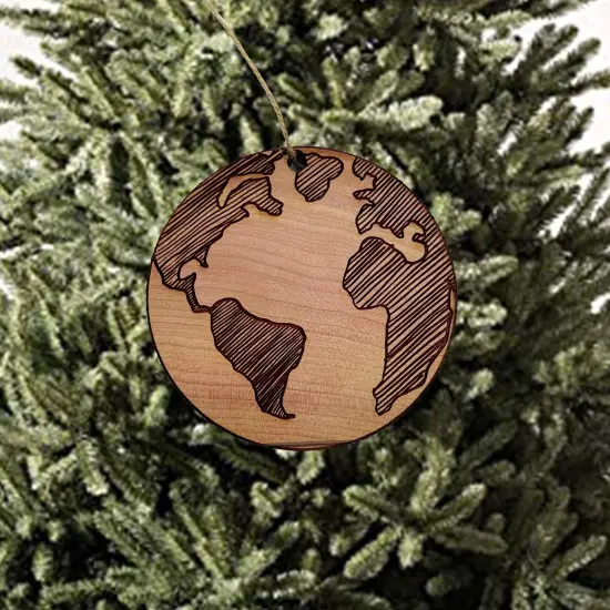 Earth - Cedar Ornament {2}
