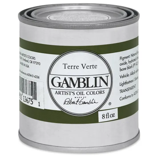 Gamblin Artist's Oil Color - Terre Verte, 8 oz Can {2}