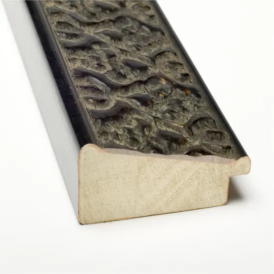 Intaglio Embossed Black Wood Framed Corkboard, White Cork {3}