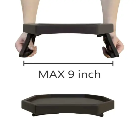 Sofa Arm Clip Table, Armrest Tray Table, Drinks/Remote Control/Snacks Holder &hellip; (Cherry Brown) {5}