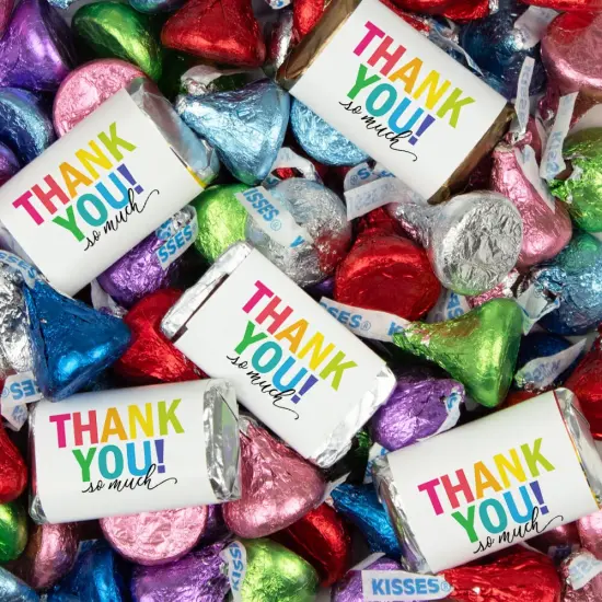 130 pcs Thank You Candy Party Favors Hershey's Chocolate Mix (1.65 lb) - By Just Candy {1}