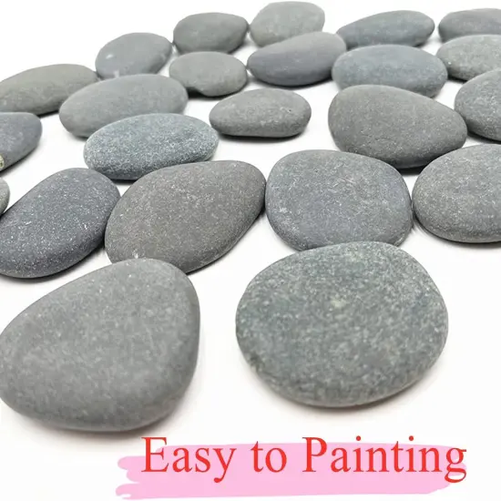 50PCS Painting Rocks, Natural DIY Rocks Flat & Smooth Kindness Rocks for Arts, Crafts, Decoration, Medium & Small Rocks for Painting ，1.5"-3"Hand Picked for Painting Rocks {6}