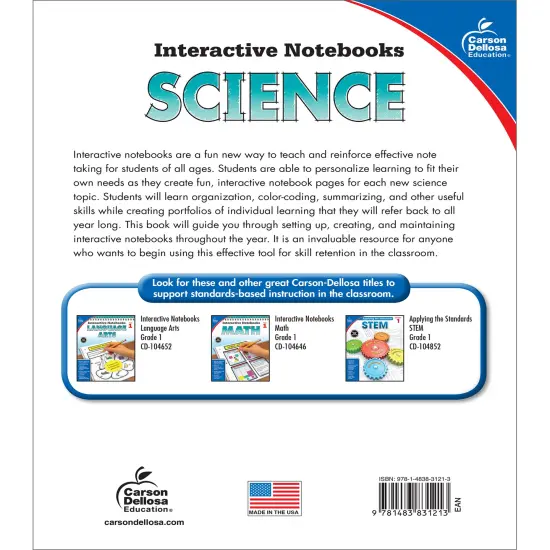 Carson Dellosa 1st Grade Interactive Notebooks, Reproducible Workbook Covering Physical, Space, and Earth Science, Test Prep and Classroom Organization Resource {2}