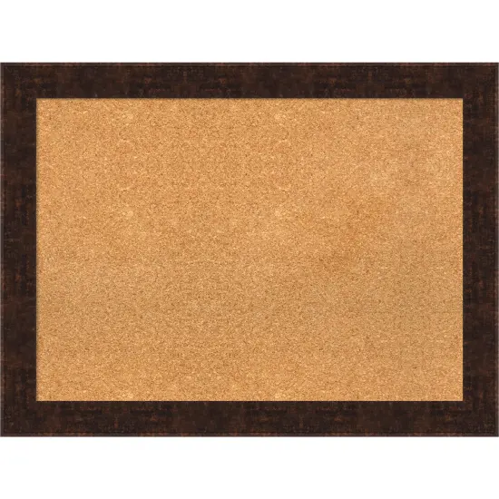William Mottled Bronze Narrow Framed Corkboard, Natural Cork {1}