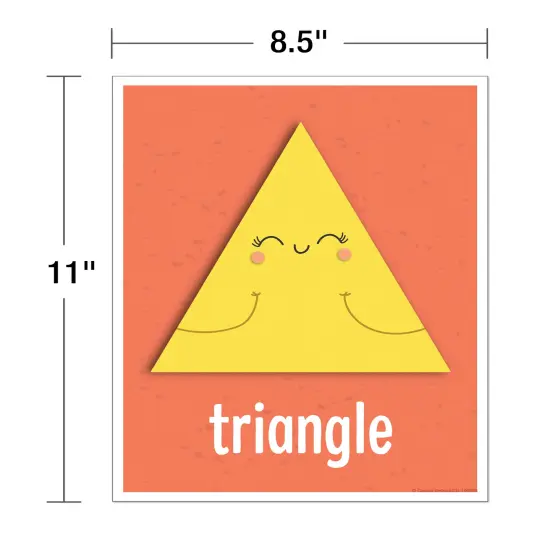 Carson Dellosa 14-Piece Basic Shapes Early Learning Posters, 8.5" x 11" 2D and 3D Geometric Wall Art, Preschool and Kindergarten Classroom Decor, Office Decorations, and Teacher Supplies {3}