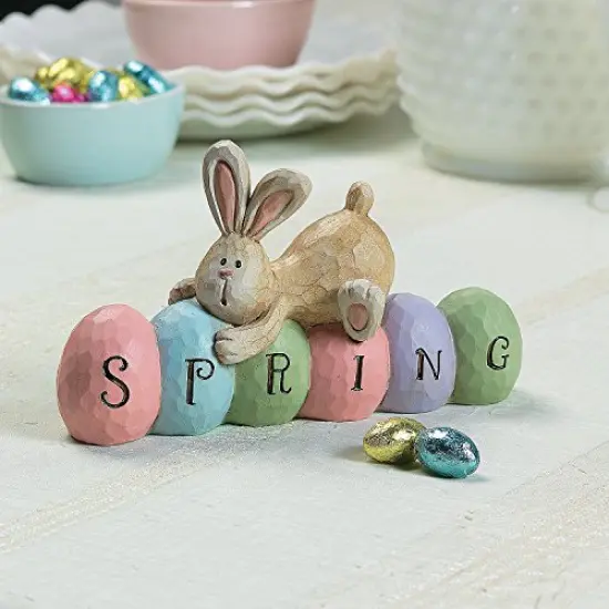Fun Express Spring Bunny Tabletopper Easter Decorations - Hand Painted - Farmhouse Home Decor {2}