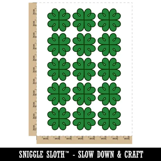 Four Leaf Lucky Clover Tribal Celtic Knot Temporary Tattoo Water Resistant Fake Body Art Set Collection (1 Sheet) {4}