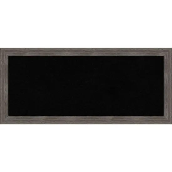 Pinstripe Lead Grey Wood Framed Corkboard, Black Cork {1}