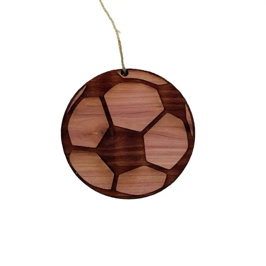 Soccer Ball - Cedar Ornament {3}