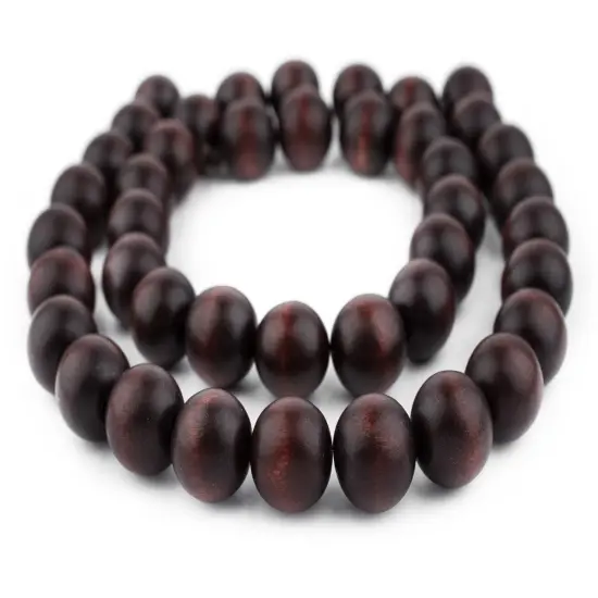 The Bead Chest Natural 20mm Wooden Beads in Brown - Dark for Jewelry Making &ndash; Round Loose Wood Spacer Beads I Approximately 20 Beads {3}